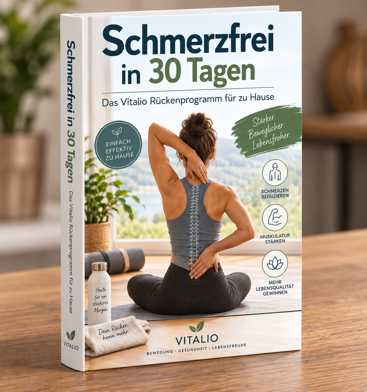E-Book: „Schmerzfrei in 30 Tagen: Das Vitalio Rückenprogramm für zu Hause"